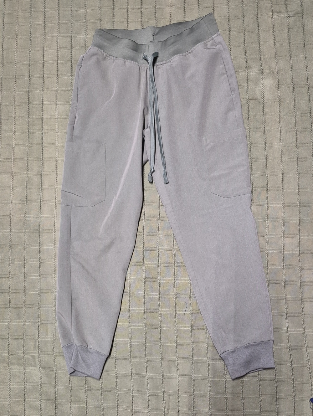 Women’s Light Gray Jogger Sweatpants with Drawstring Waist